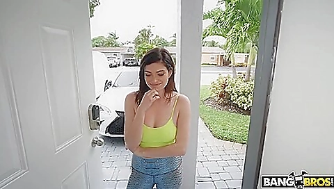 Brunette with a big booty and a big booty is fucked deep