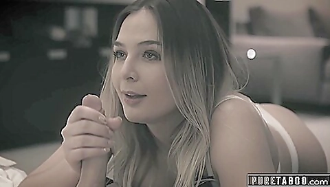 Sweet blonde milf has a fantastic handjob and fuck