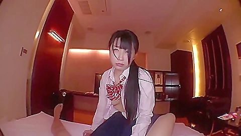 Japanese babe is ready to please my dick in her pussy
