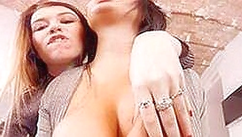 Two girls are playing with their own toys in a vr porn