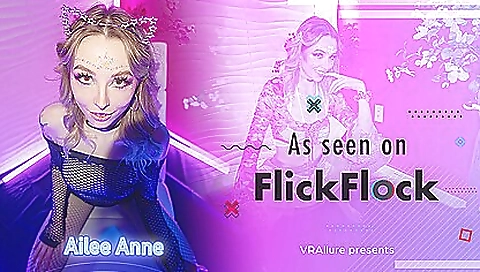 A sexy teen 18+ female in fishnets and stockings in vr porn