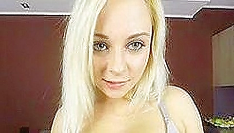 Busty blonde wearing nothing at all in a sexy vr porn video