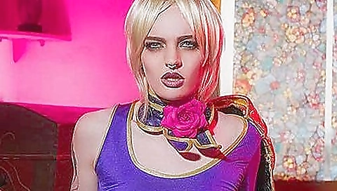 Porn video with a blonde girl with big tits in a vr porn video