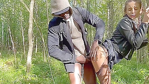 Busty black teen has her pussy fingered and licked