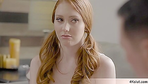 Red-haired beauty is getting deepthroat anal sex today