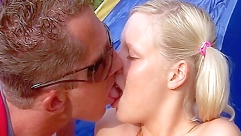 Beautiful Blonde Girl Taking A Hard Cock In The Middle Of The Woods