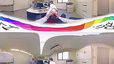 Japanese office girl gets her hair shaved in vr porn video