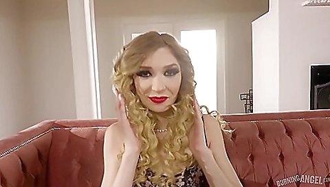 Sexy blonde teen 18+ enjoys her first time with a boyfriend