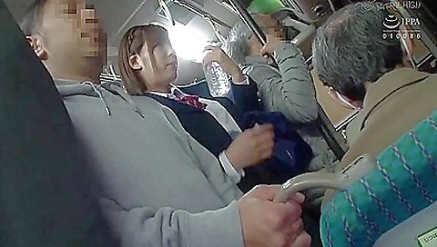 Japanese teen gets her pussy wet with sweat after spreading