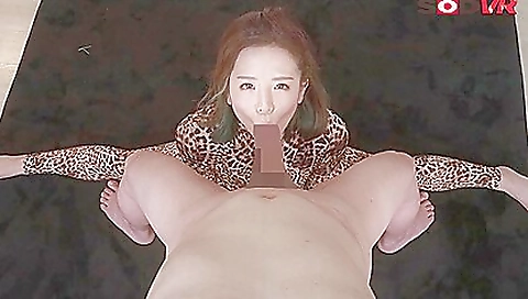 Asian girl getting fucked with a large dildo in close up