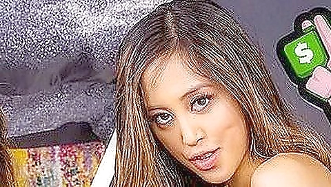 Big cock brunette gets fucked doggy style in her mouth