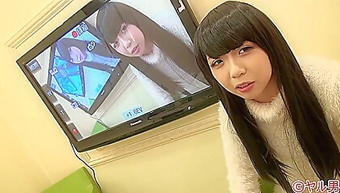 Asian brunette with small tits gets fucked in her pussy