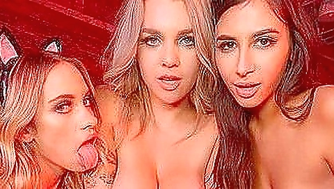 Three girls have a great group sex video in one movie