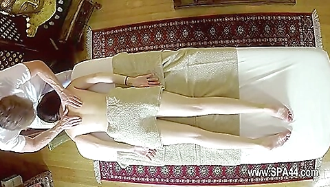 Hot masseur makes the massage really good on her clients