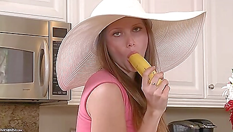 Busty brunette with big boobs loves having fun on her knees