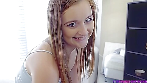 Busty brunette step sister making love with stepbrother