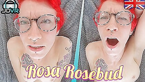 Hot redhead with a red dress is fingered in the porn